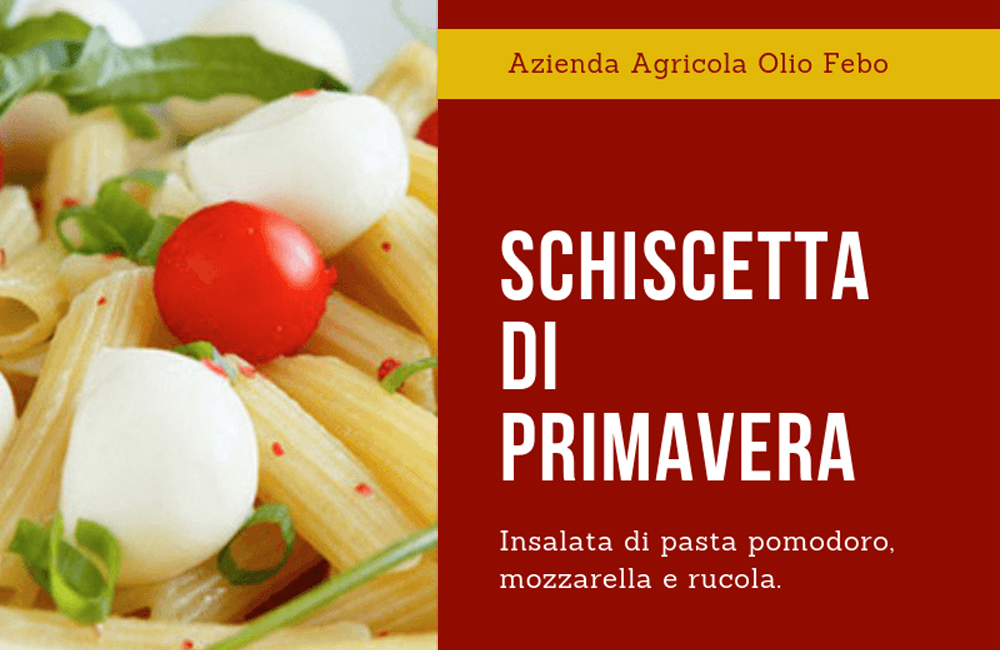 Insalata di pasta pomodori e mozzarella